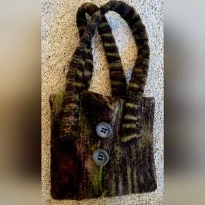 Adorable Woolen Tote Bag in Earth Tones